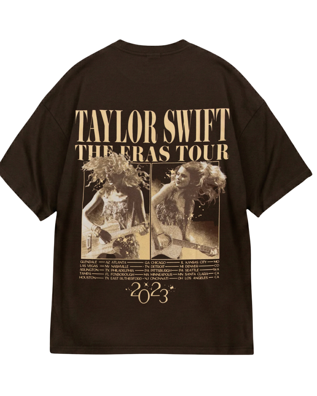 Taylor Swift Fearless Brown Oversized Tee