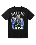 Billie Eilish Black Blue Half Sleeves