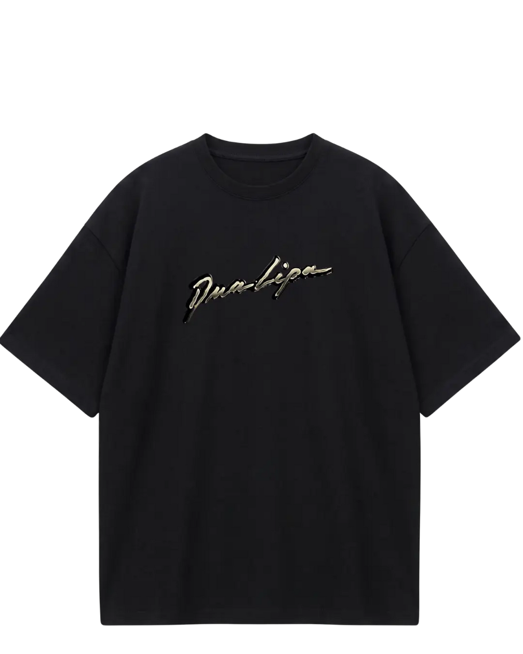 Dua Lipa Black Oversized Tee