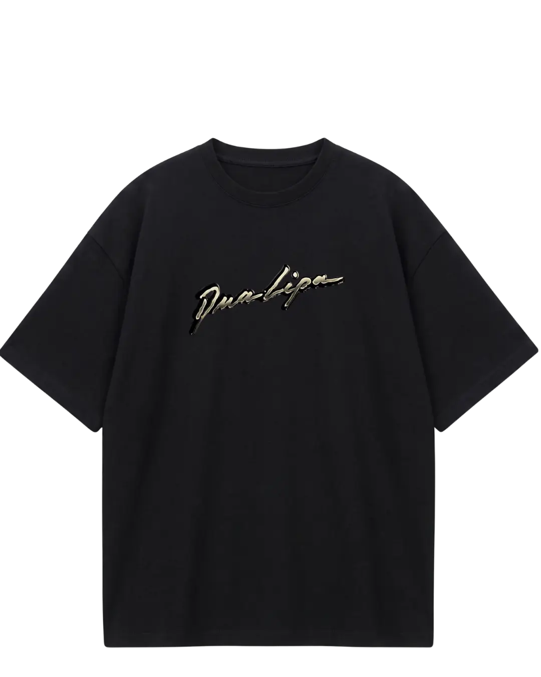 Dua Lipa Black Poster Oversized Tee