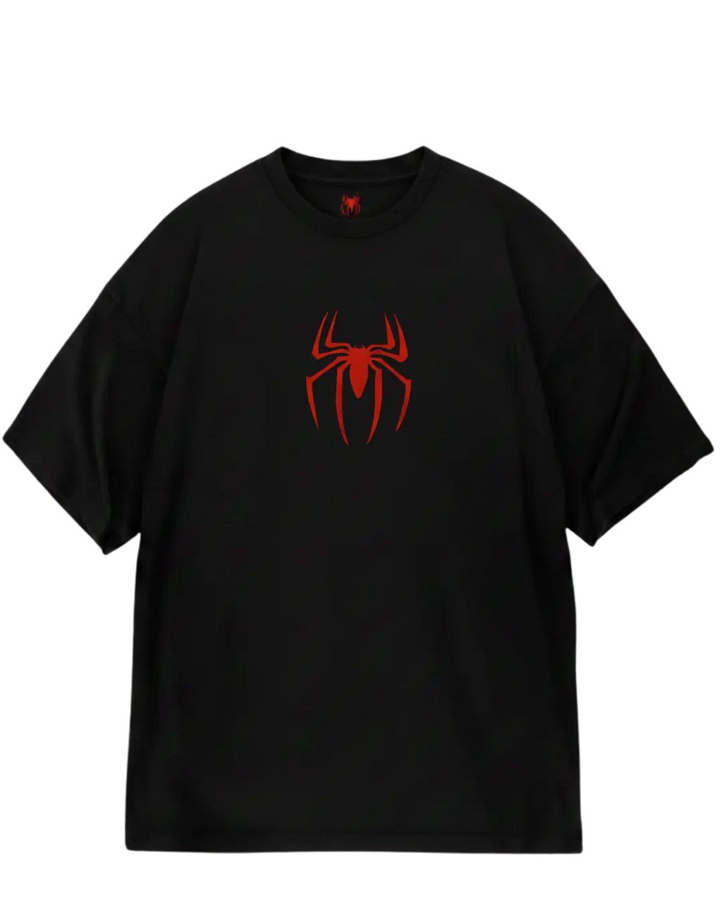 Spider Man Black Poster Oversized Tee