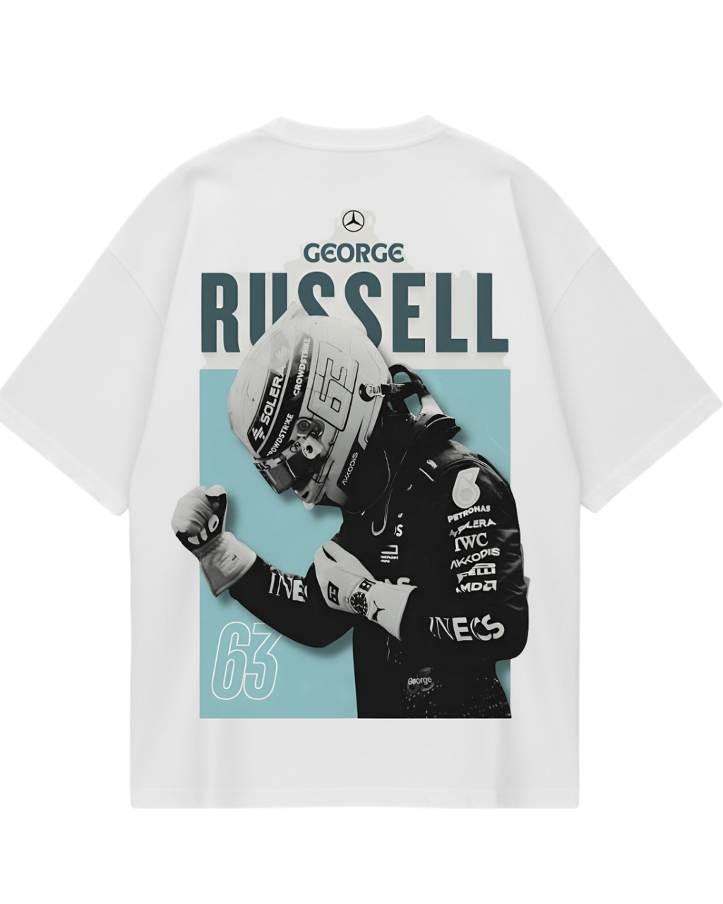 Gorge Russell White Oversized Tee