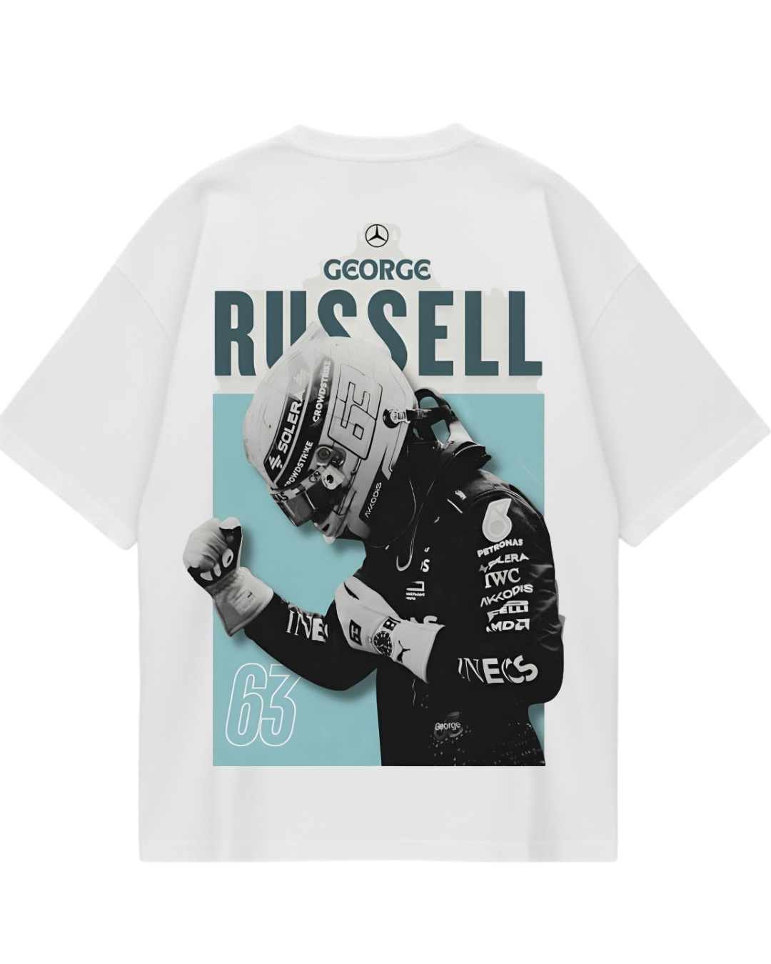 Gorge Russell White Oversized Tee