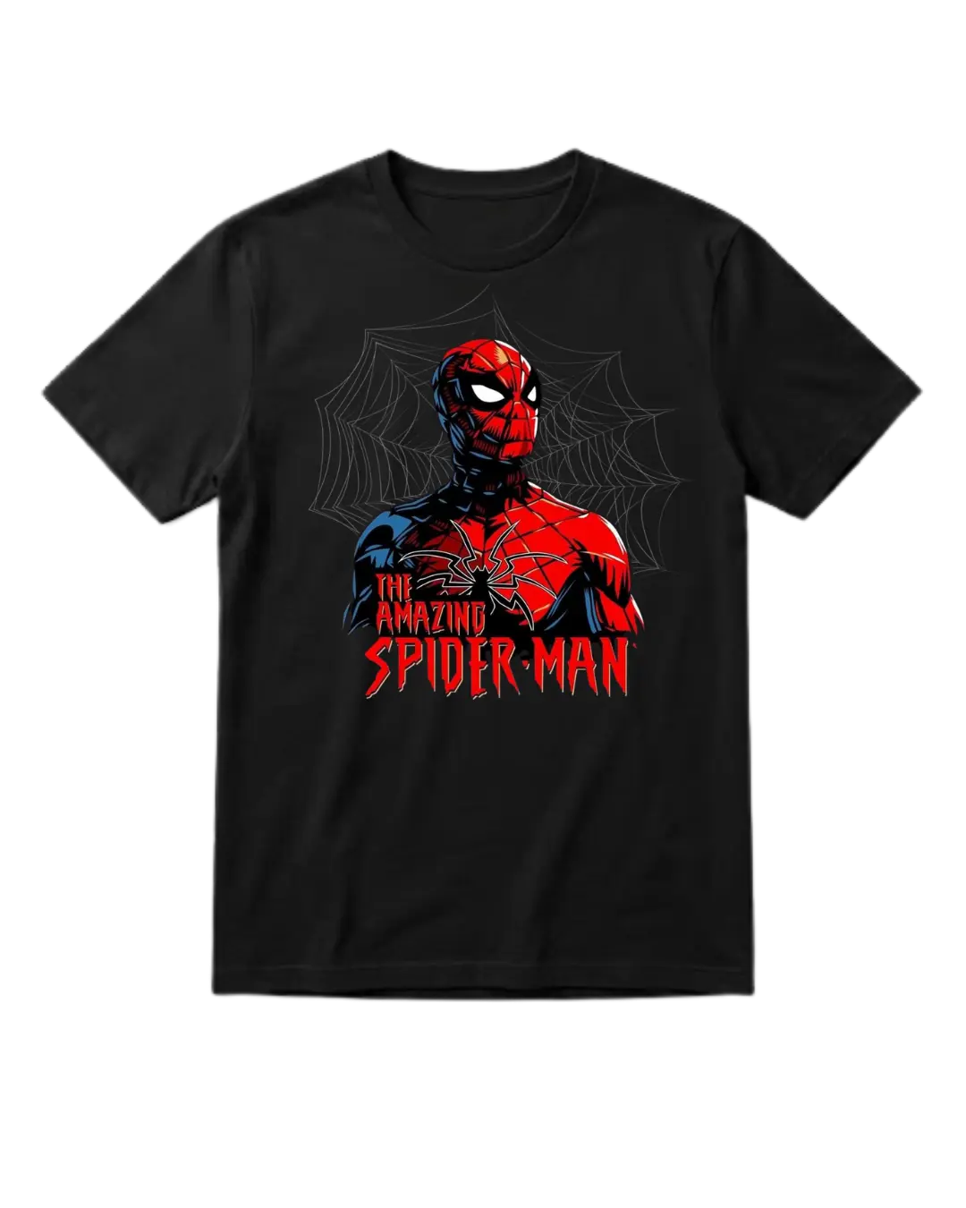 Spider Man Black Design Half Sleeves