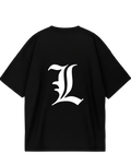 L Black Oversized Tee