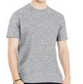 Plain Heather Grey Half Sleeves Tee