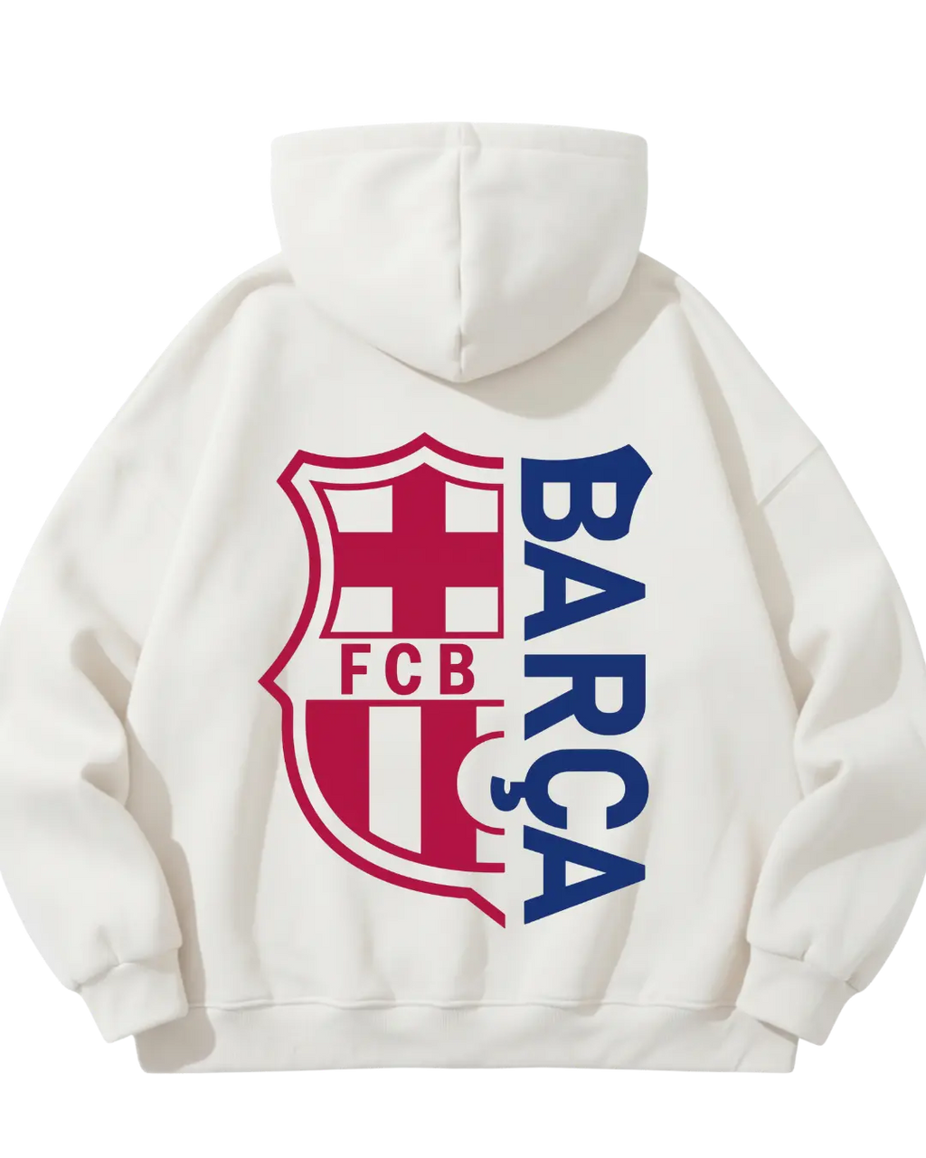 Barcelona White Poster Hoodie