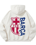 Barcelona White Poster Hoodie