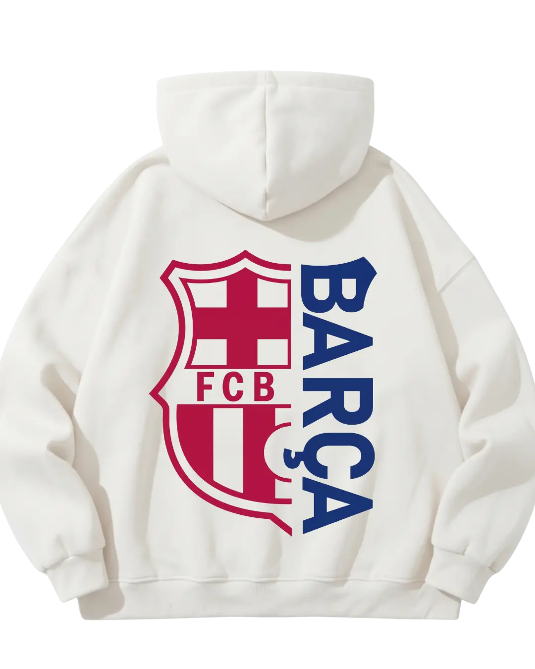 Barcelona White Poster Hoodie