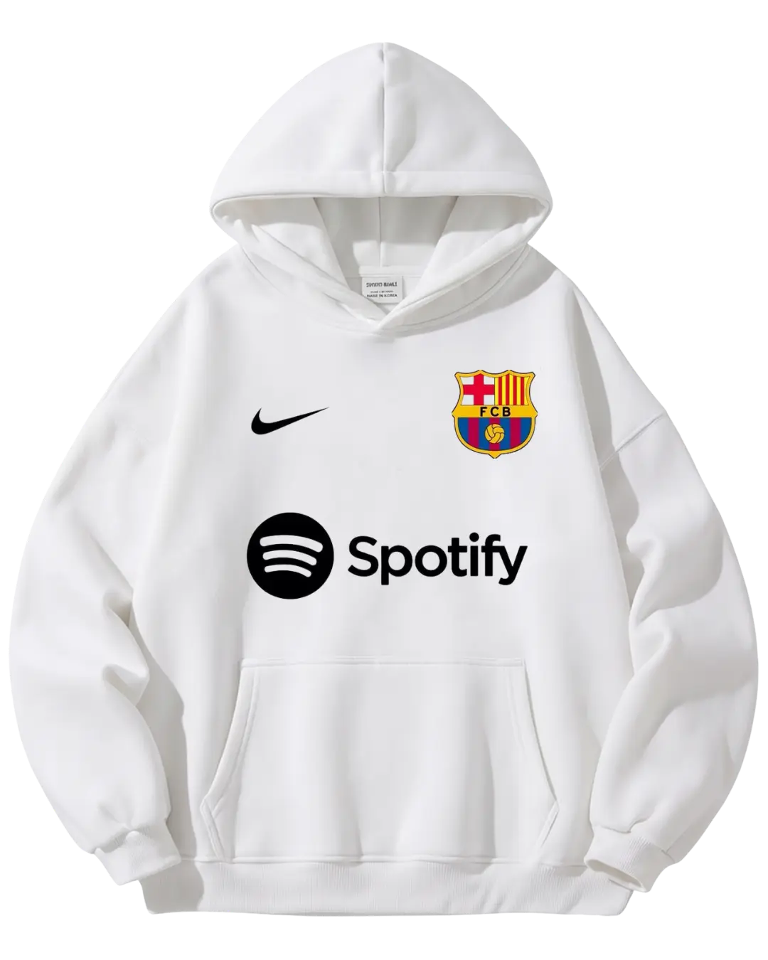 Barcelona White Hoodie