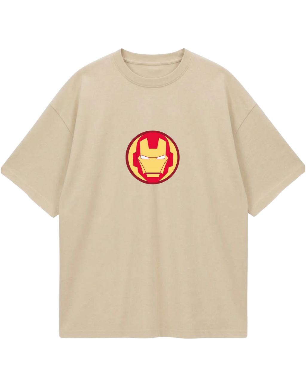 Iron Man Beige Oversized Tee
