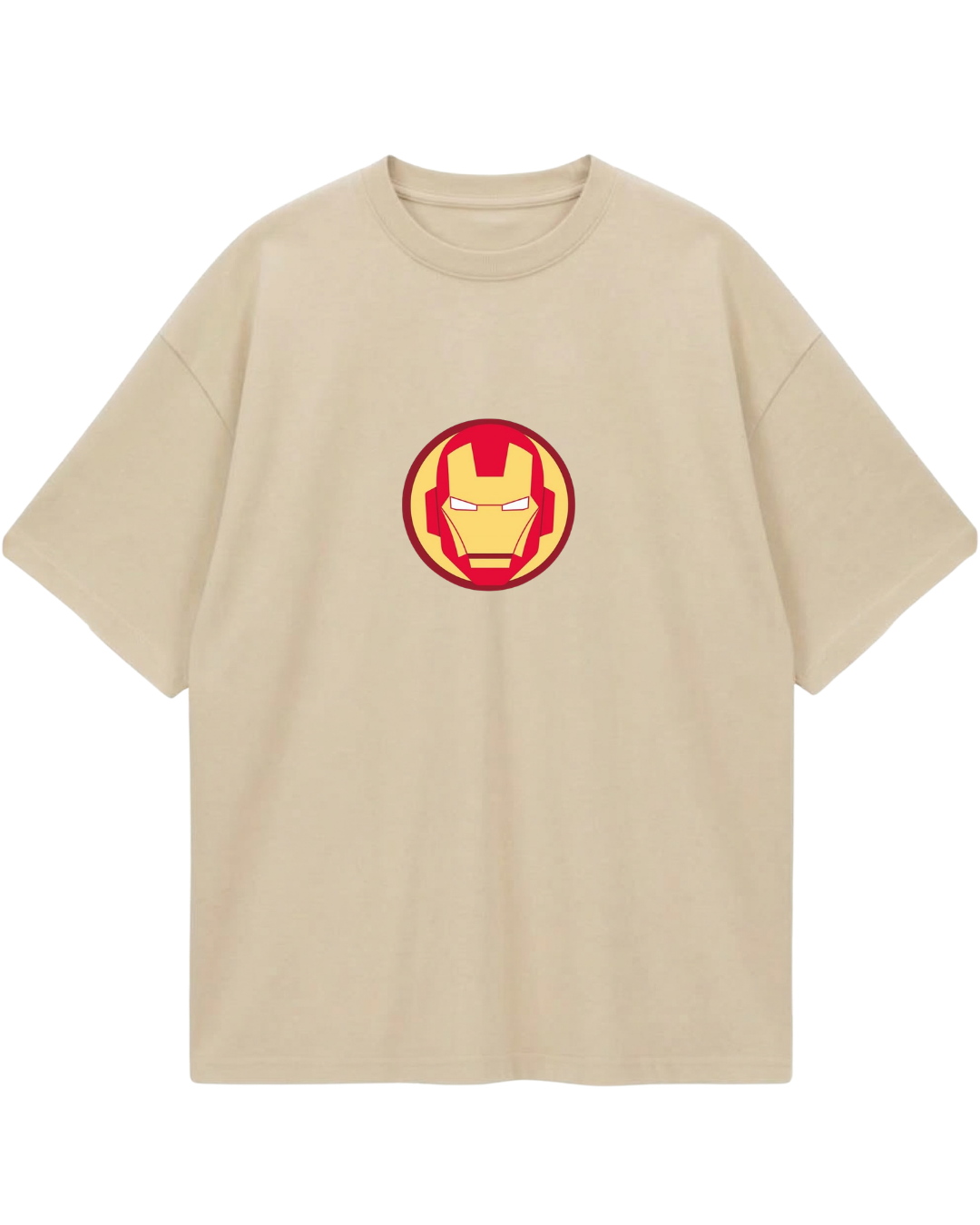 Iron Man Beige Oversized Tee