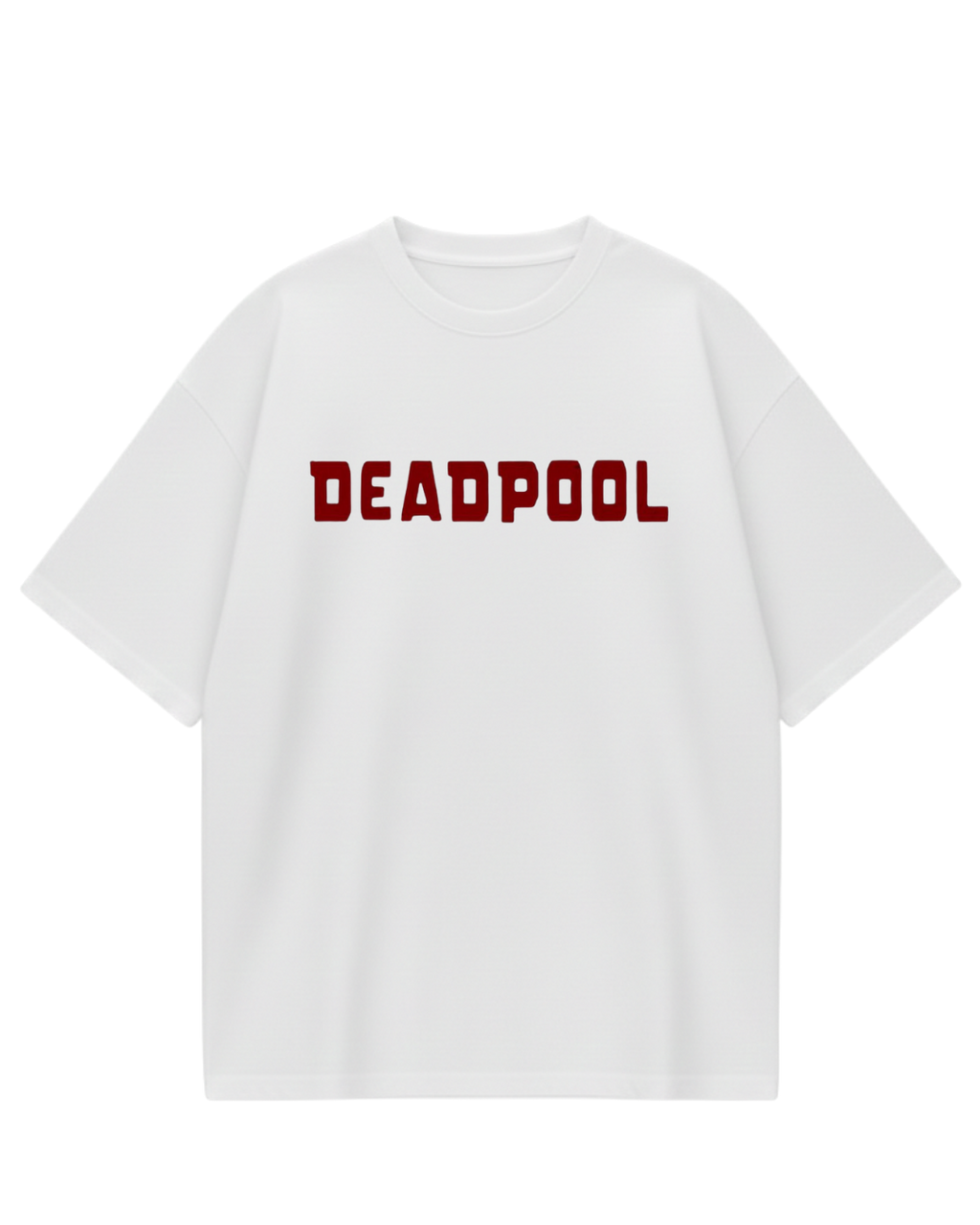 Deadpool White Design Oversized Tee