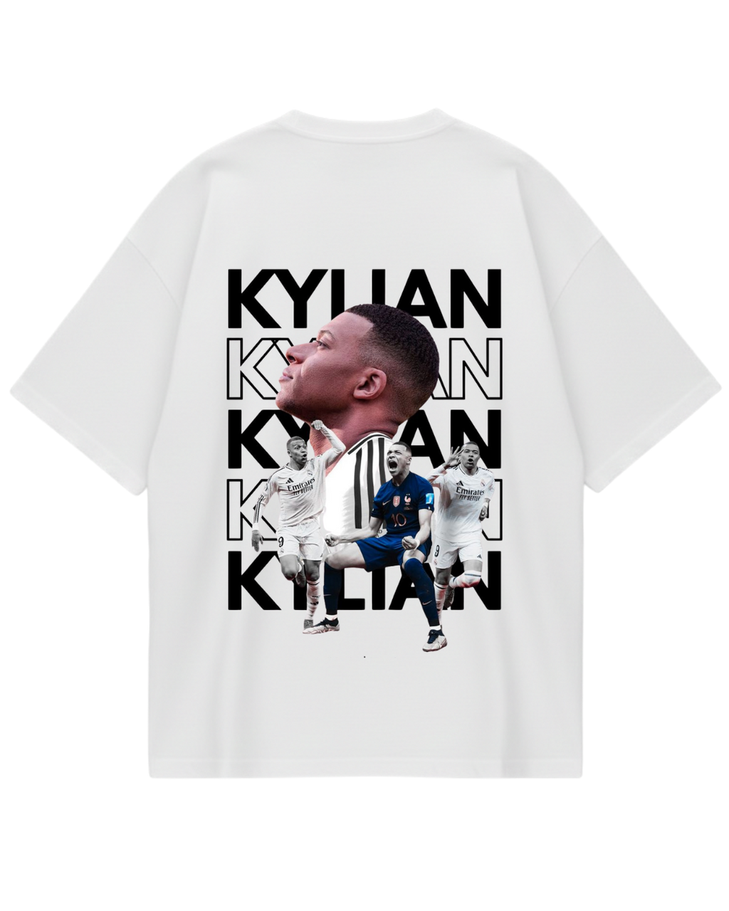 Real Madrid White Mbappe Oversized Tee
