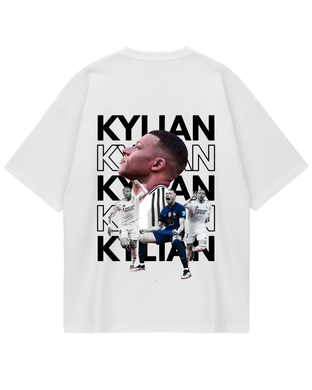 Real Madrid White Mbappe Oversized Tee