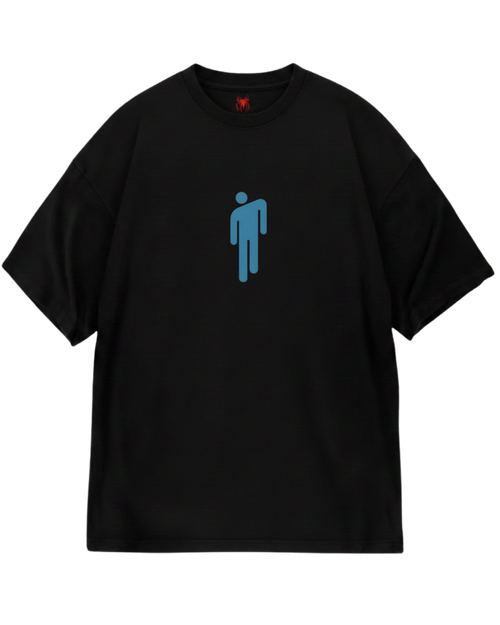 Billie Eilish Black Blue Design Oversized Tee