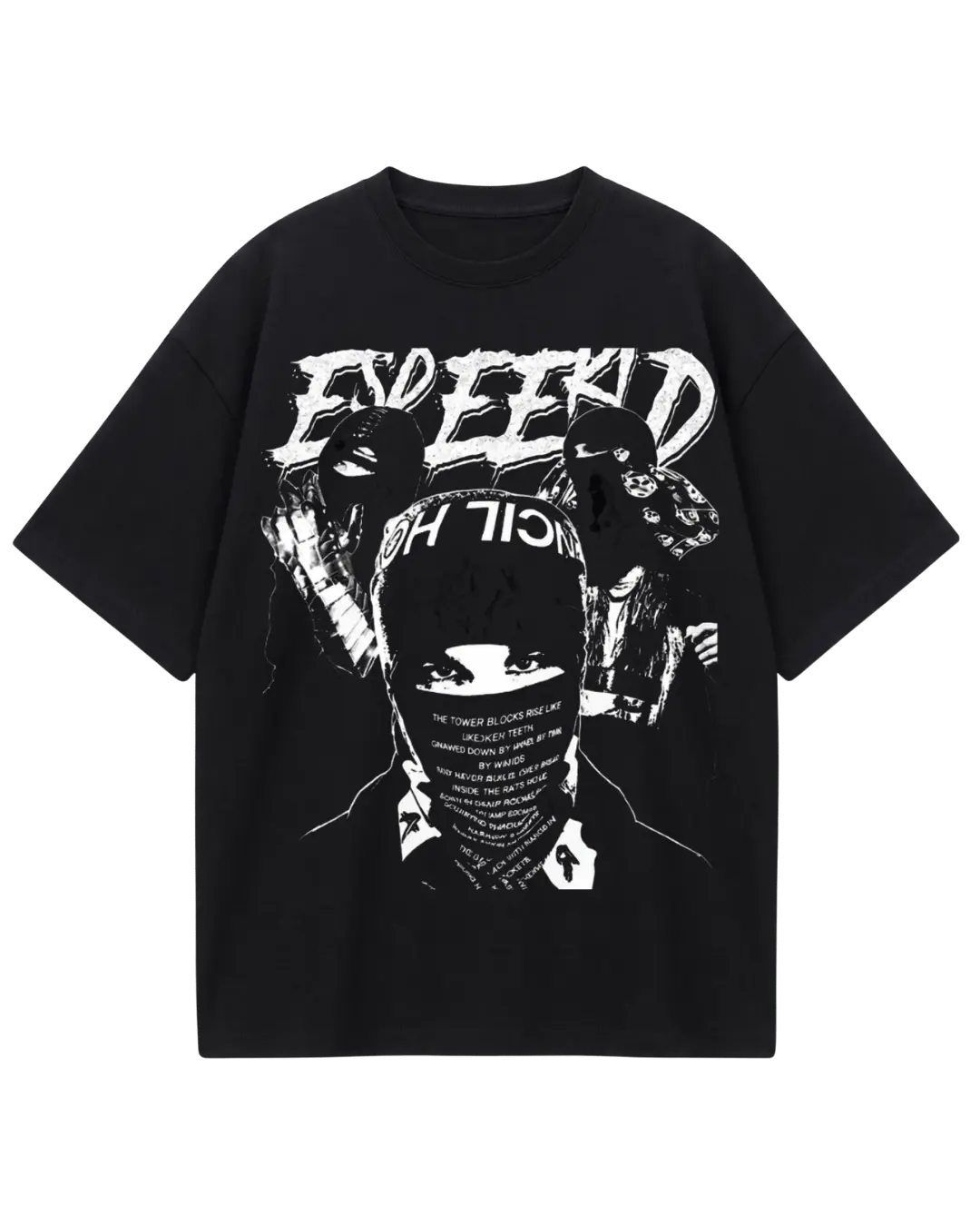 EsDeekid Black  Oversized Tee