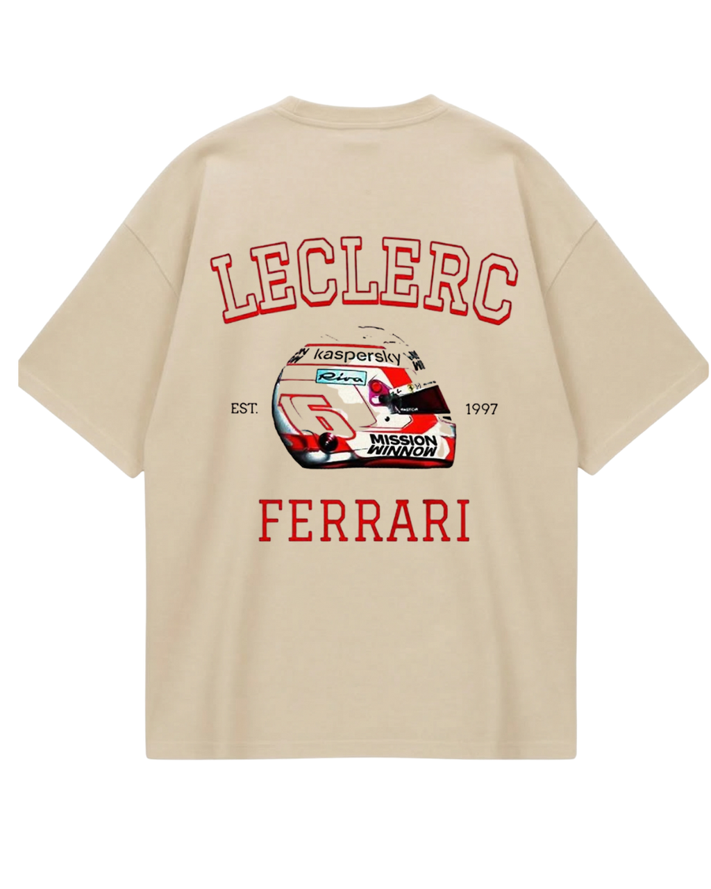 Charles Leclerc Beige Oversized Tee