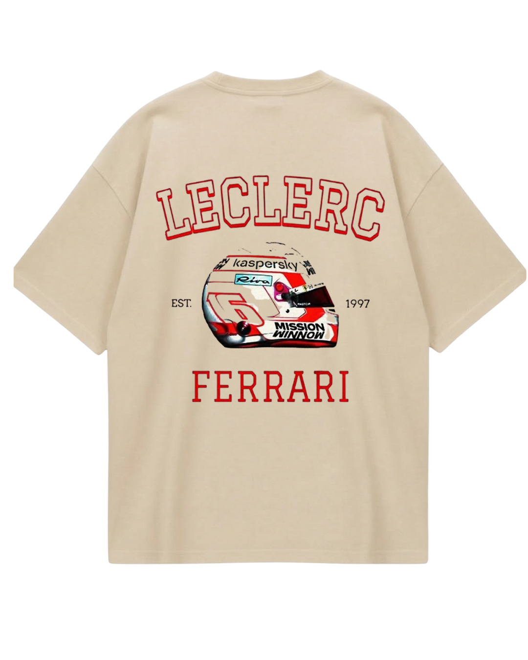 Charles Leclerc Beige Oversized Tee