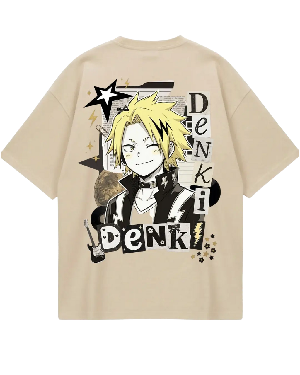 My Hero Academia Denki Beige Oversized Tee