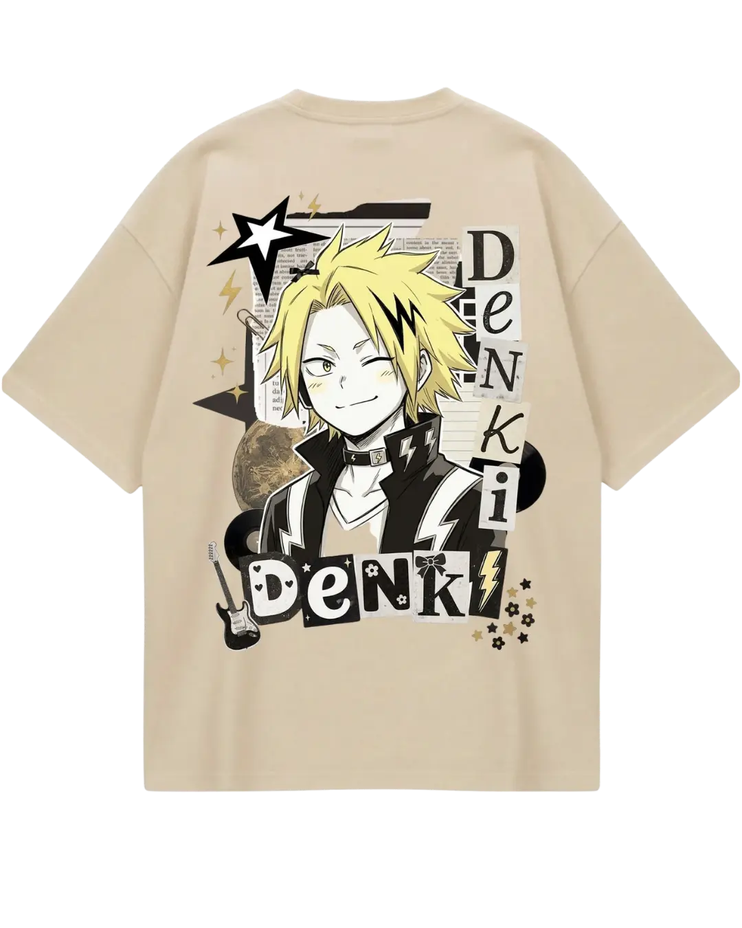 My Hero Academia Denki Beige Oversized Tee
