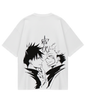 Yuji vs Sukuna White Oversized Tee