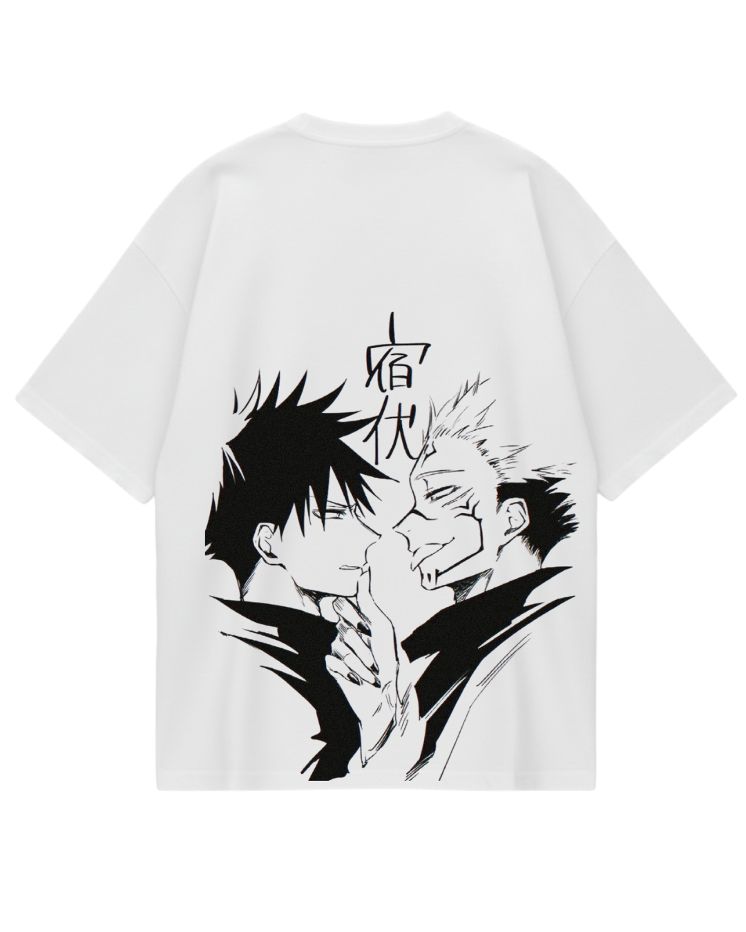 Yuji vs Sukuna White Oversized Tee