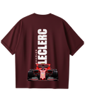 Charles Leclerc Maroon Oversized Tee