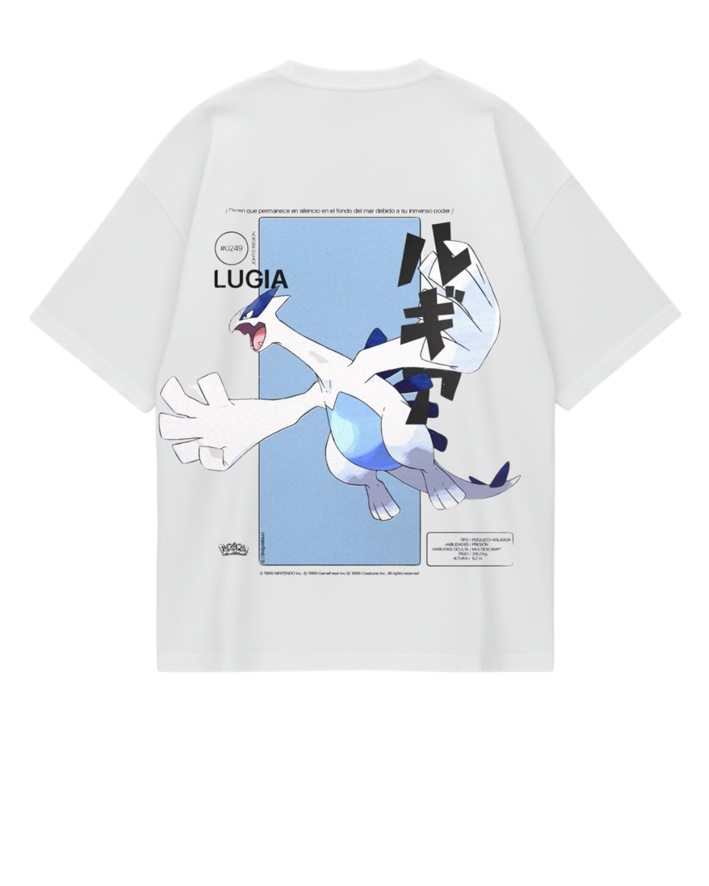 Lugia White Oversized Tee