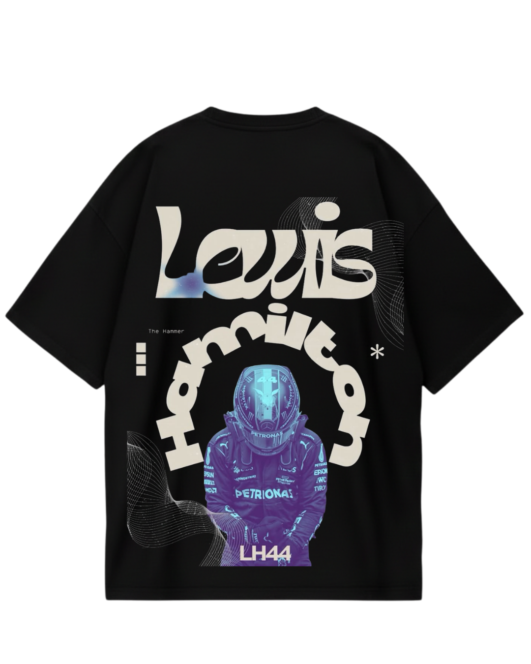 Lewis Hamilton Retro Black Oversized Tee