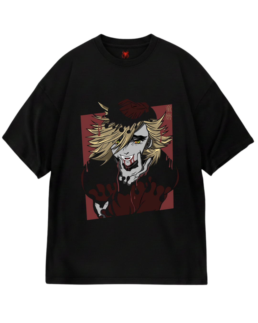 Demon Slayer Doma Black Oversized Tee