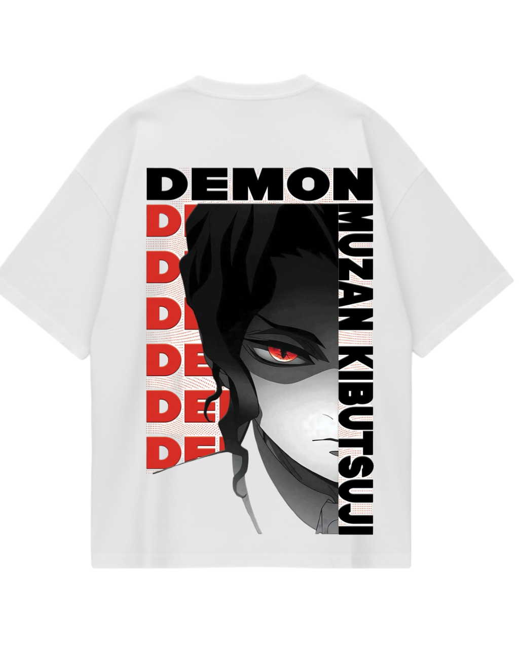 Demon Slayer Muzan Kibutsuji White Oversized Tee