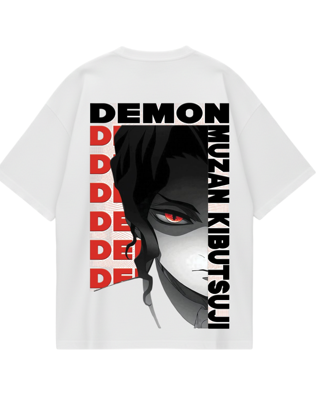 Demon Slayer Muzan Kibutsuji White Oversized Tee