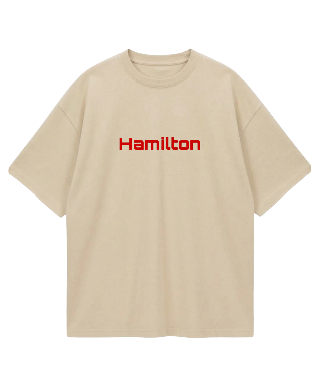 Lewis Hamilton Poster Beige Oversized Tee