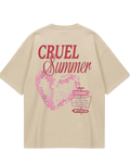 Taylor Swift Lover Cruel Summer Beige Oversized Tee