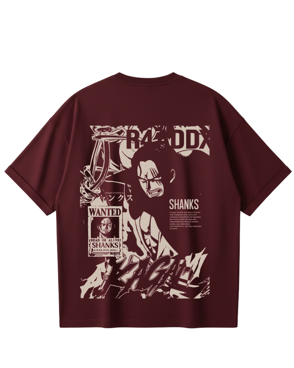 Maroon Shanks Oversized Tee