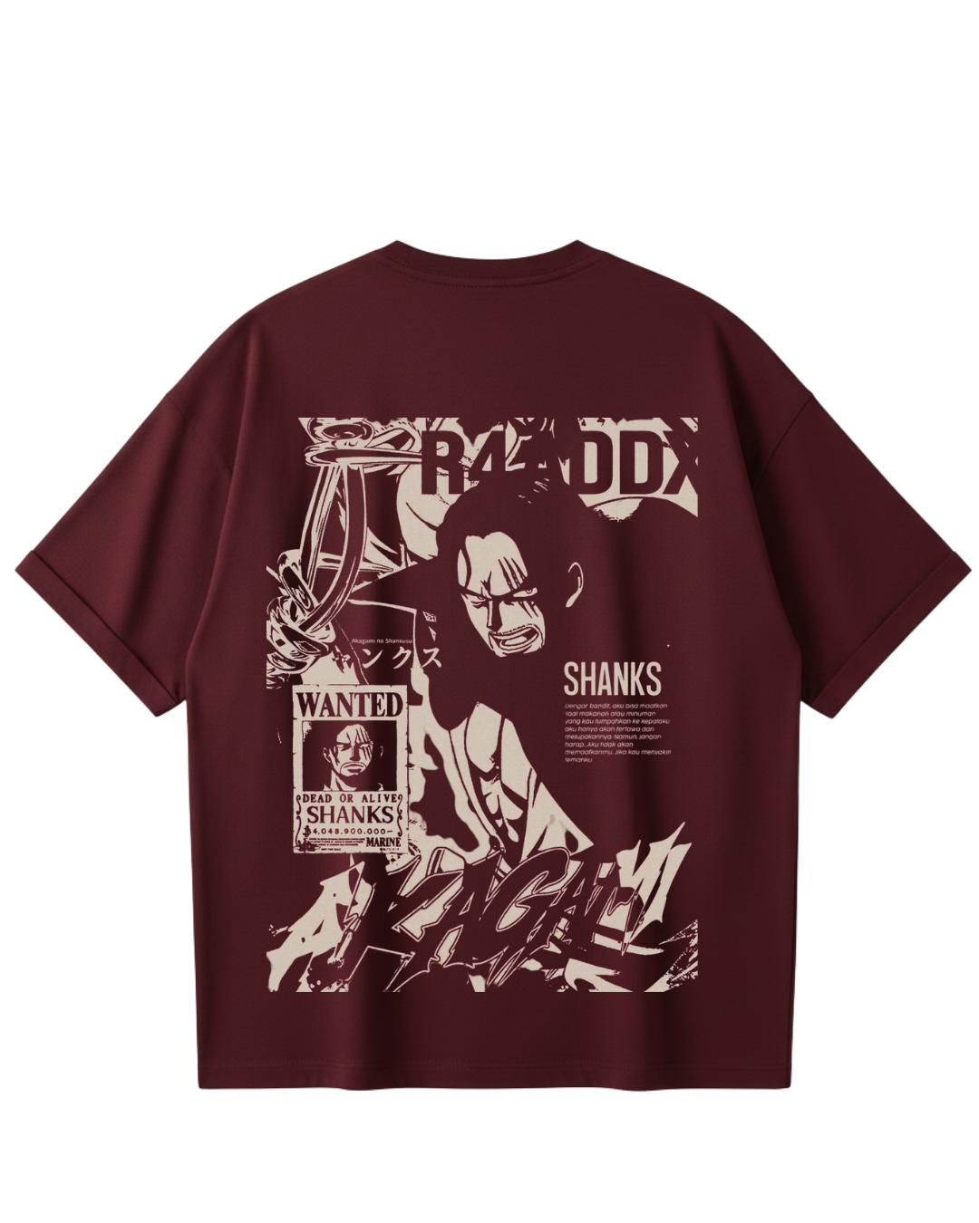 Maroon Shanks Oversized Tee