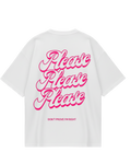 Please Please White Oversized Tee