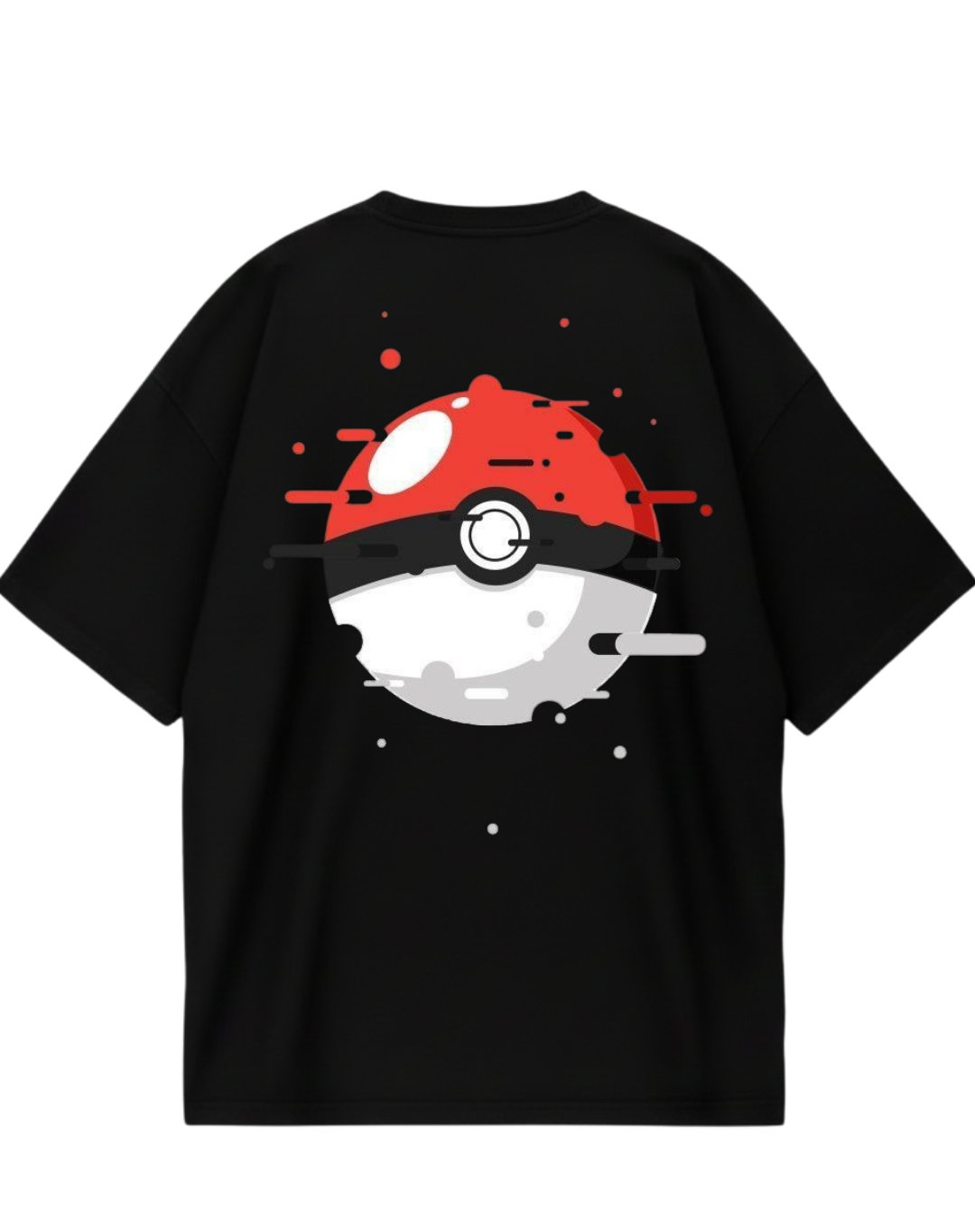 Pokeball Black Oversized Tee