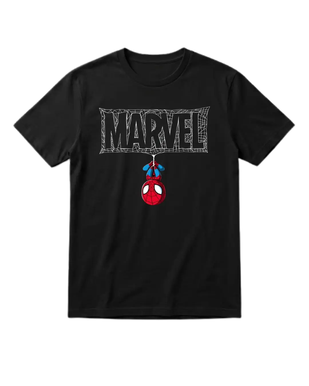 Spider Man Black Marvel Half Sleeves