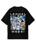 Argentina Messi Poster Black Oversized Tee
