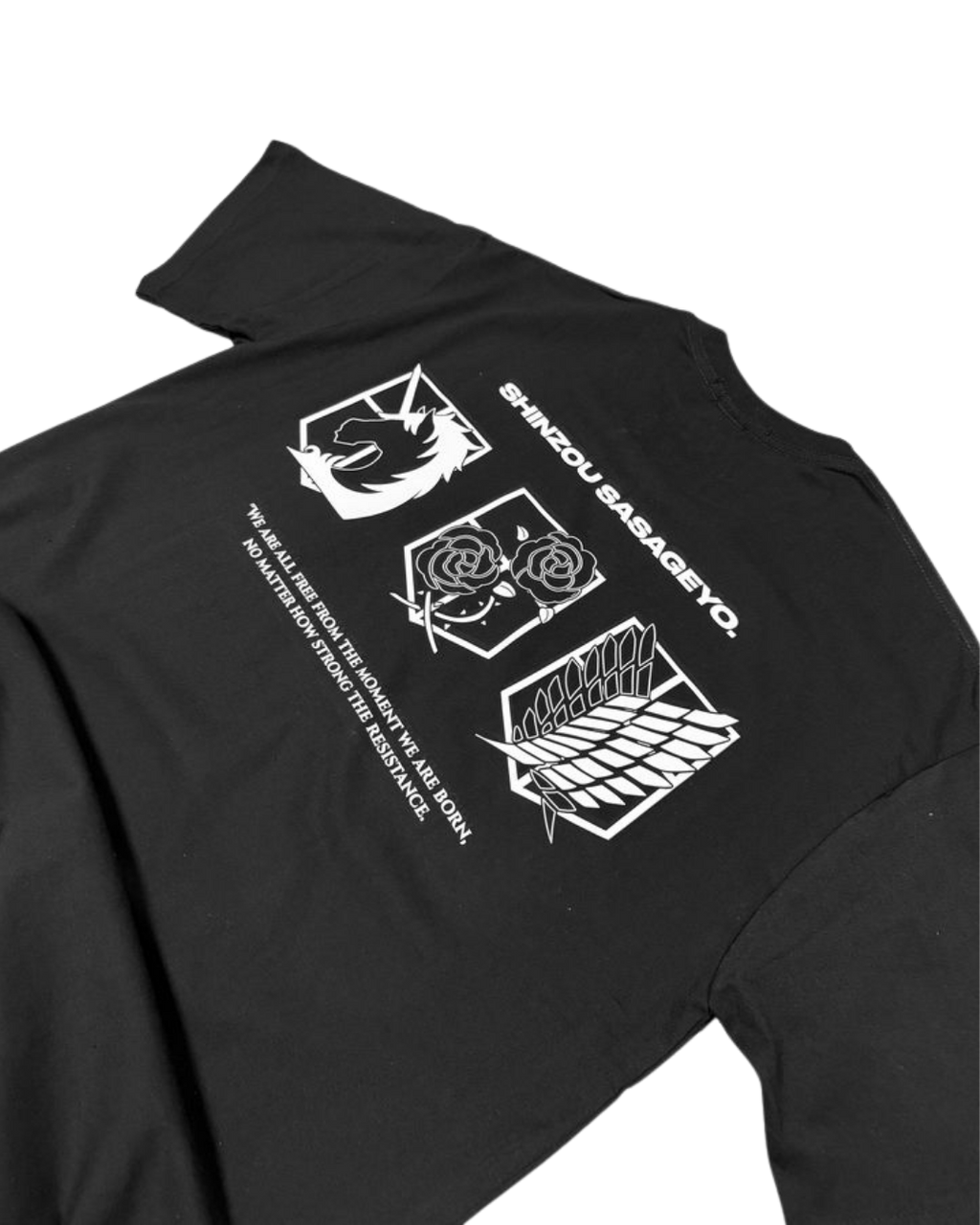 Attack On Titan Black Oversized Tee