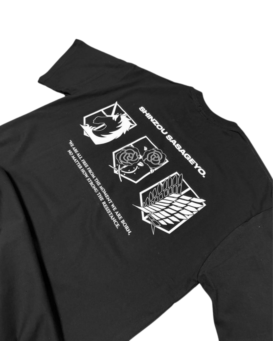 Attack On Titan Black Oversized Tee