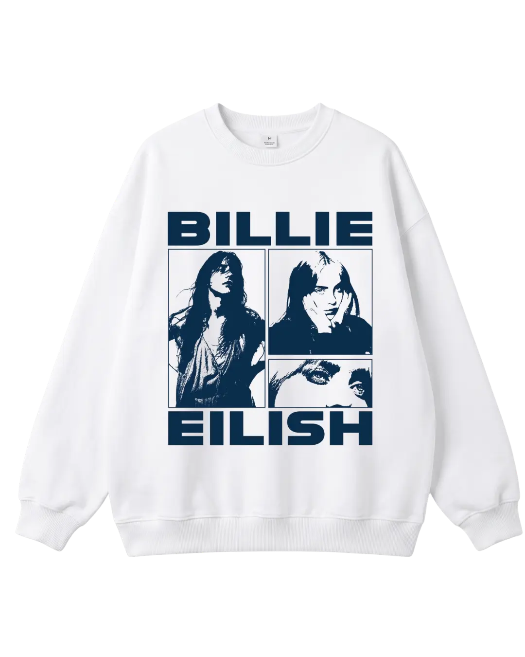 Billie Eilish White Design Sweatshirt