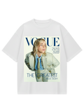 Billie Eilish Vouge White Oversized Tee