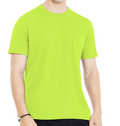 Plain Neon Green Half Sleeves Tee
