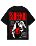 EsDeekid Black Red Oversized Tee