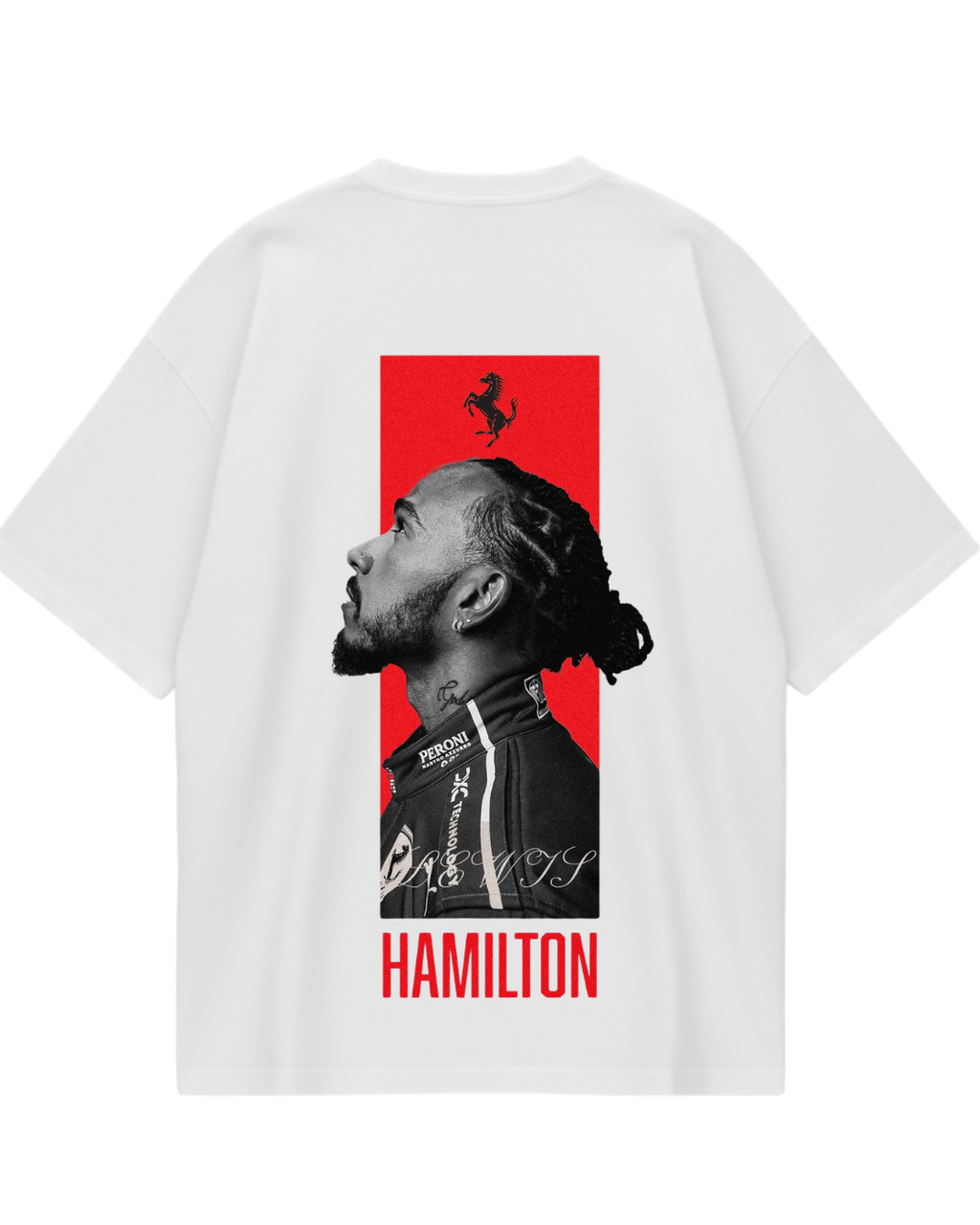 Lewis Hamilton White Oversized Tee
