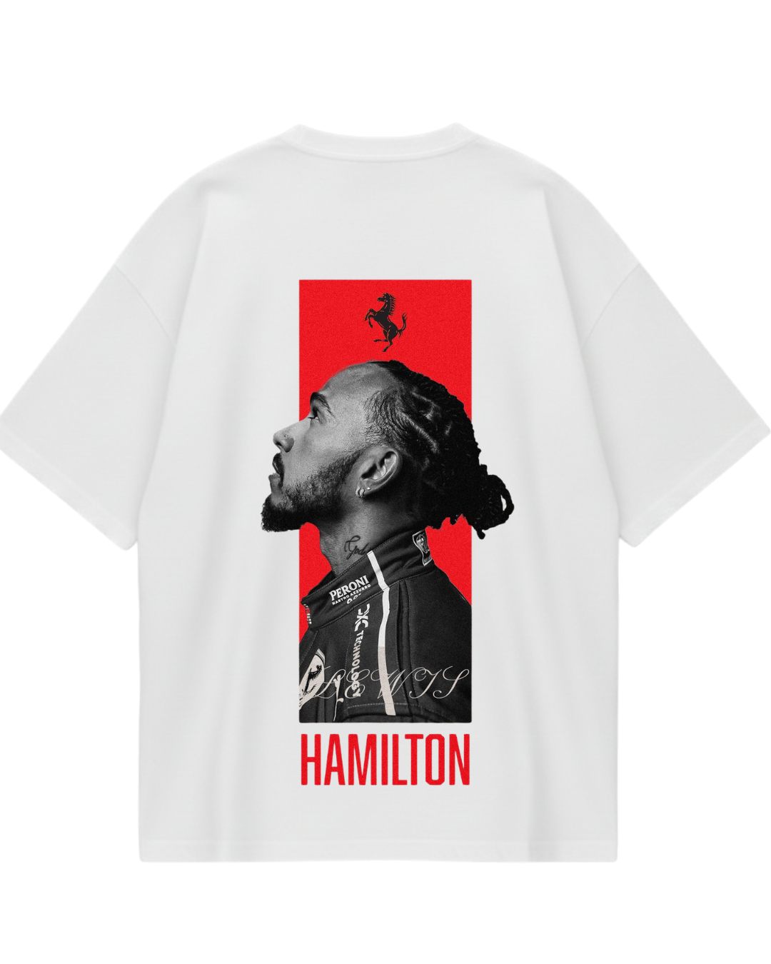 Lewis Hamilton White Oversized Tee