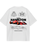 Lewis Hamilton Car White Oversized Tee